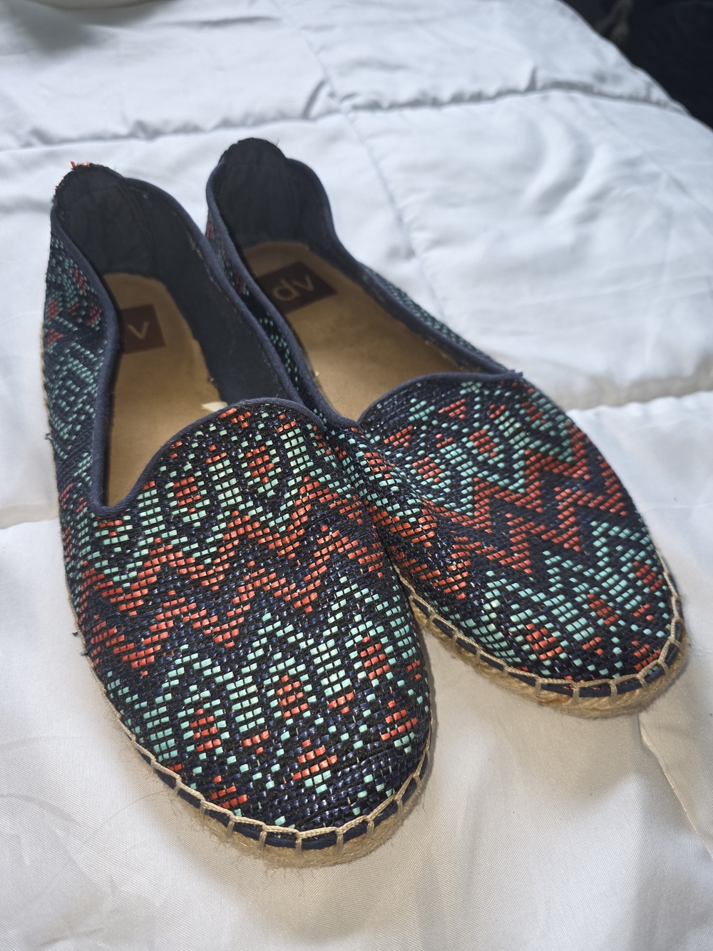 DV by Dolce Vita Navy Multicolor Woven Espadrille Slip-On
